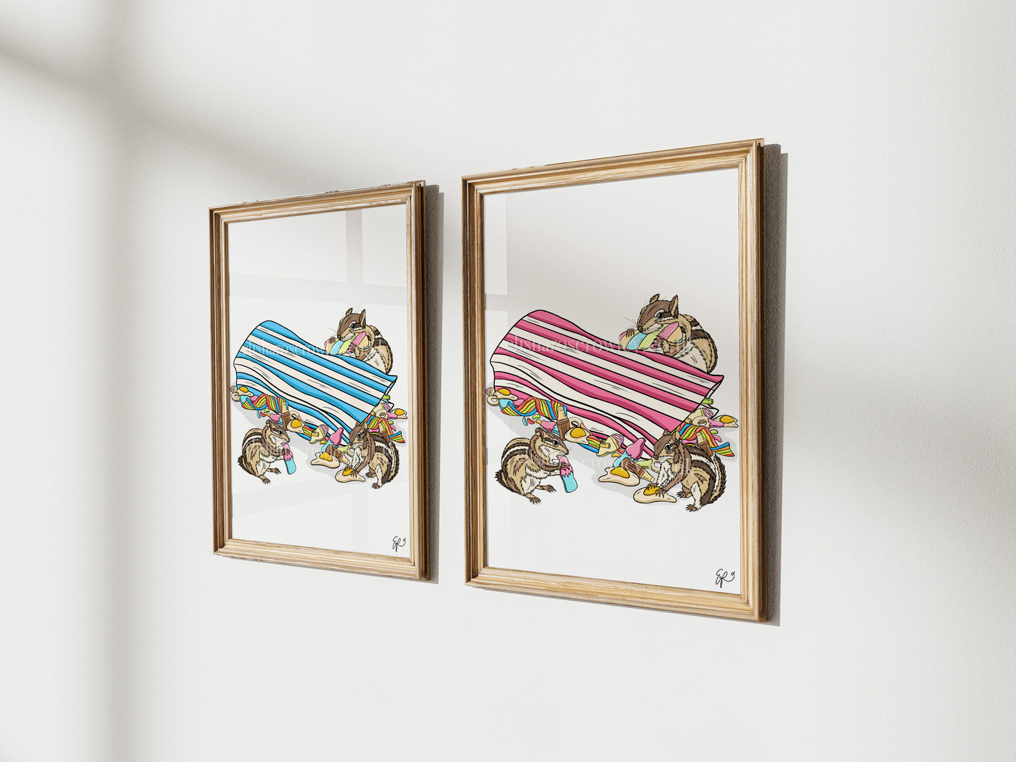 Chip 'N' Mix - Hand-Drawn and Illustrated Art Print, Available in 2 Colours