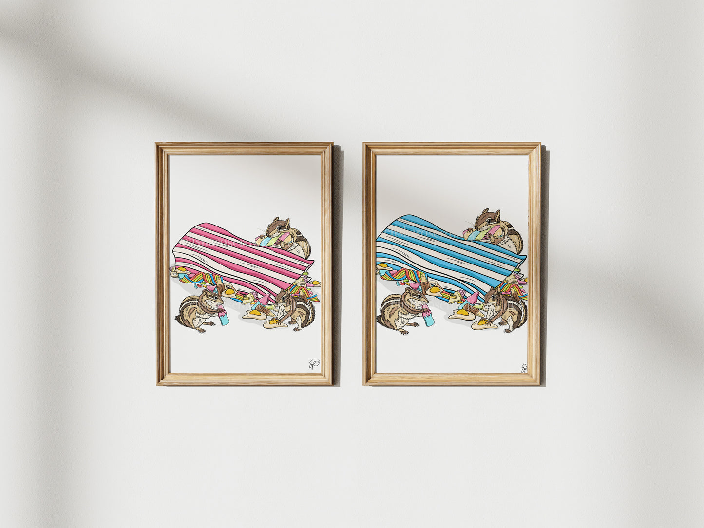 Chip 'N' Mix - Hand-Drawn and Illustrated Art Print, Available in 2 Colours