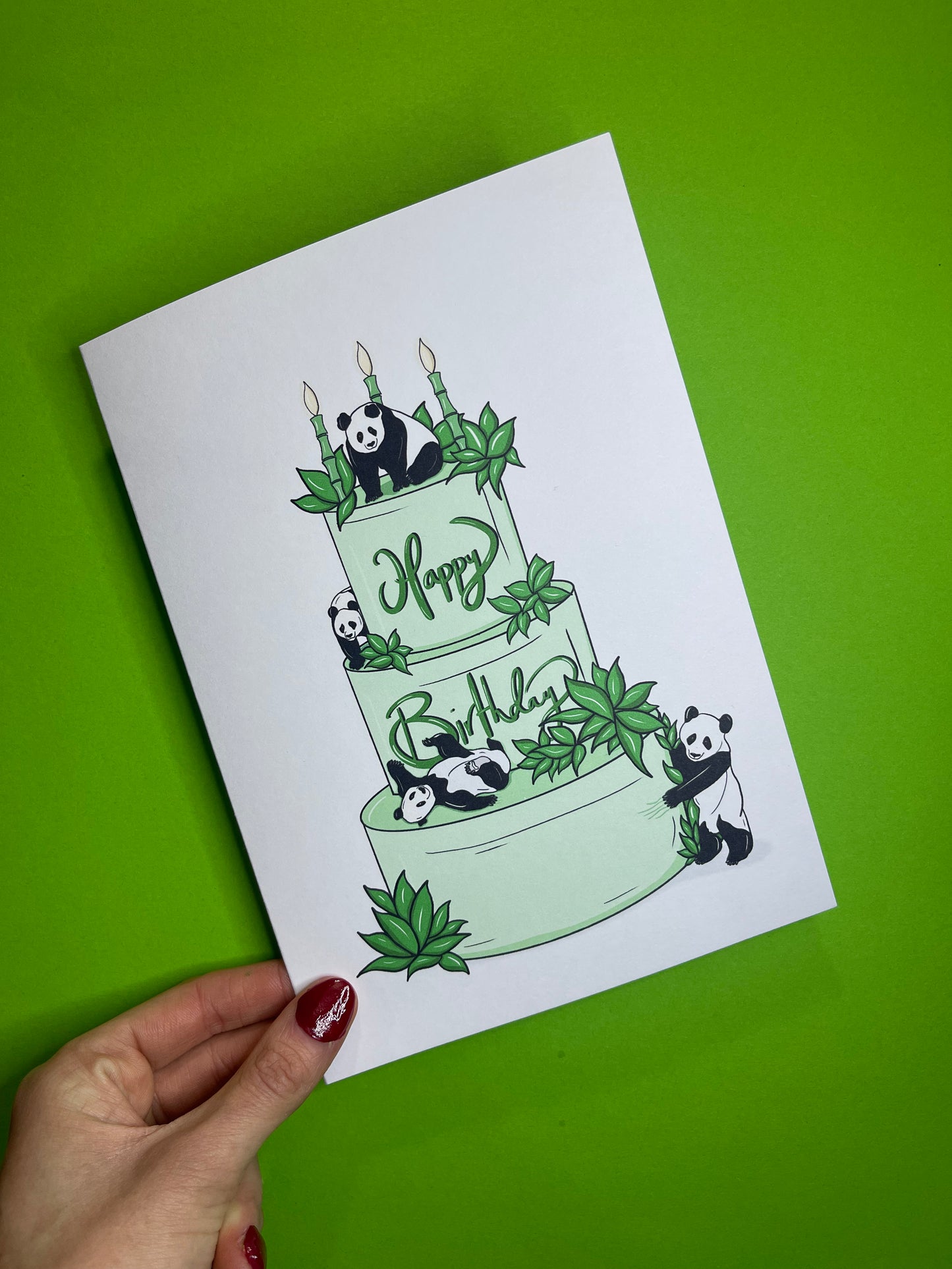 Birthday Pandas! Birthday Greeting Card A5