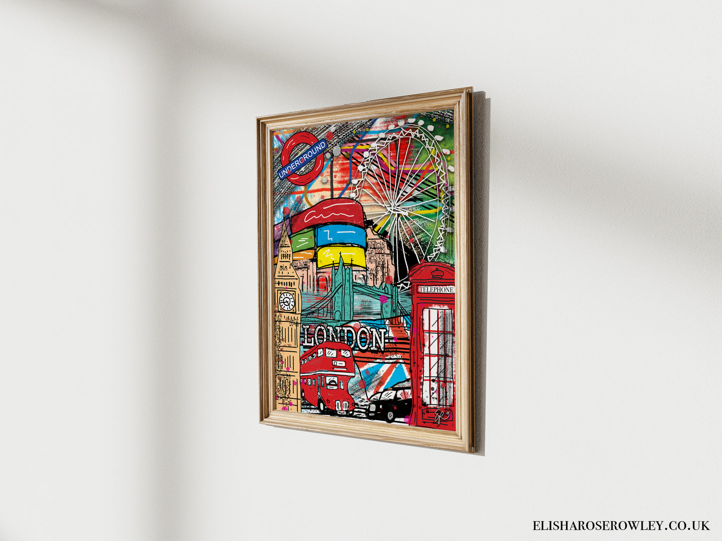 London Hand-drawn and Illustrated Art Print