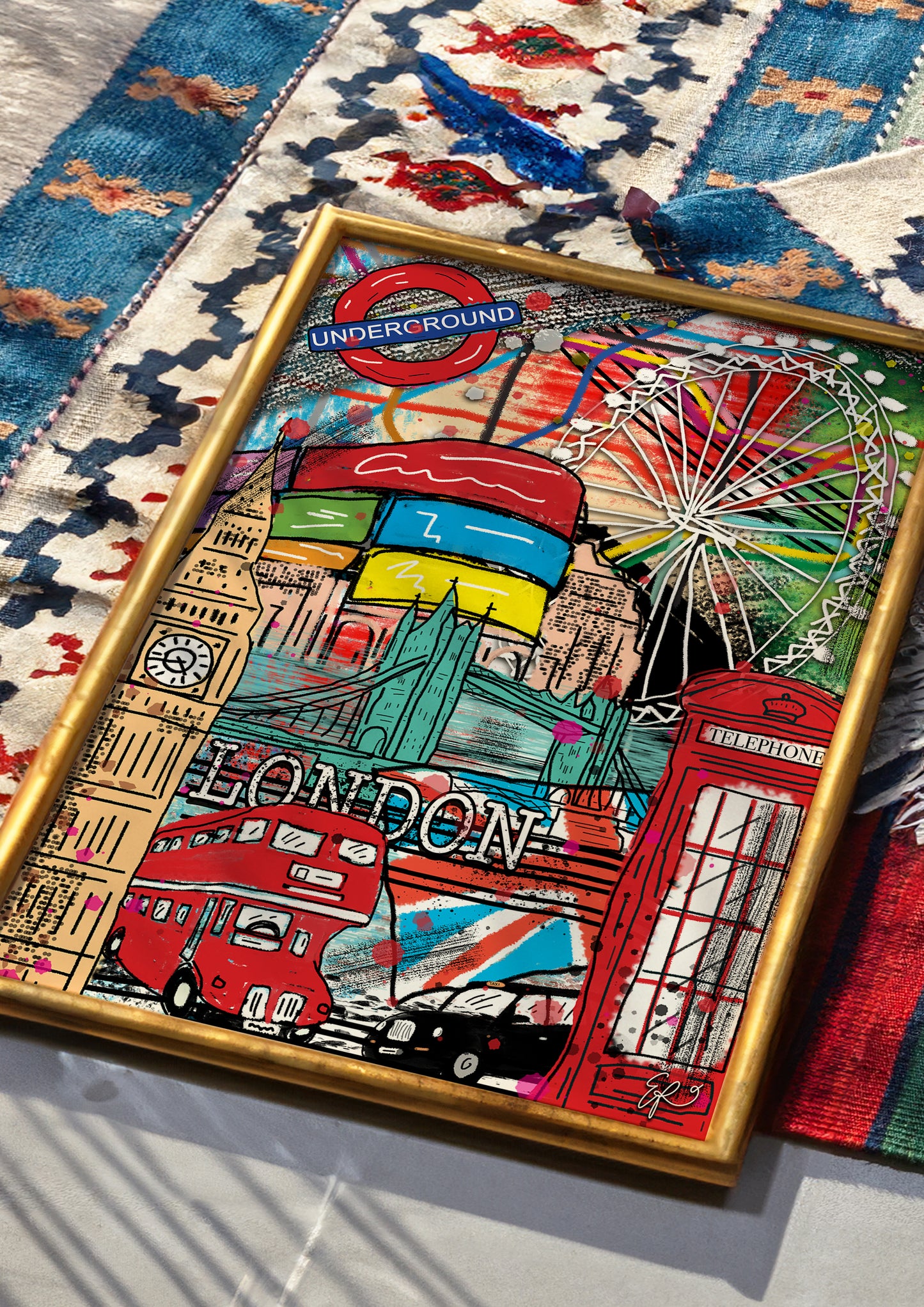 London Hand-drawn and Illustrated Art Print