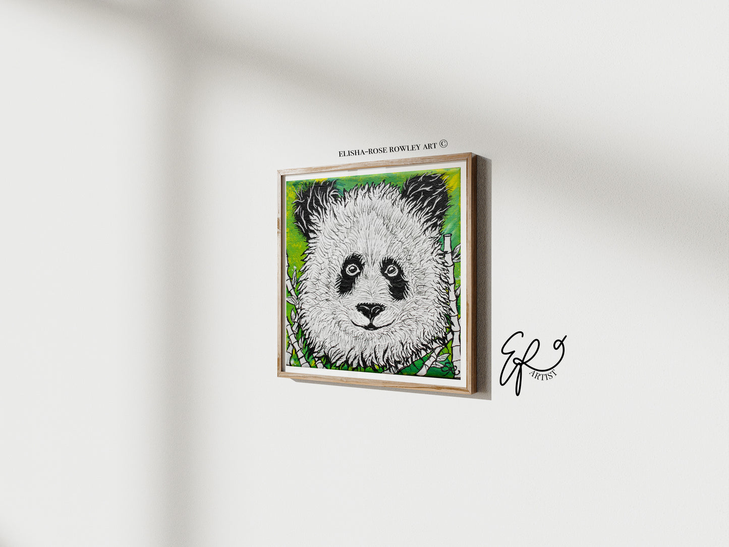 Panda Original Art Print, Wildlife Collection, 10x10