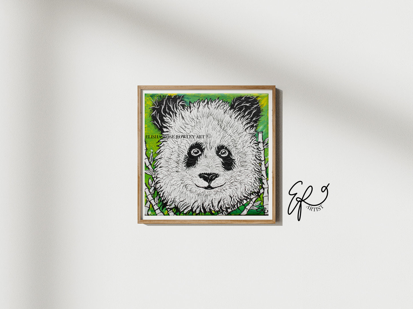 Panda Original Art Print, Wildlife Collection, 10x10
