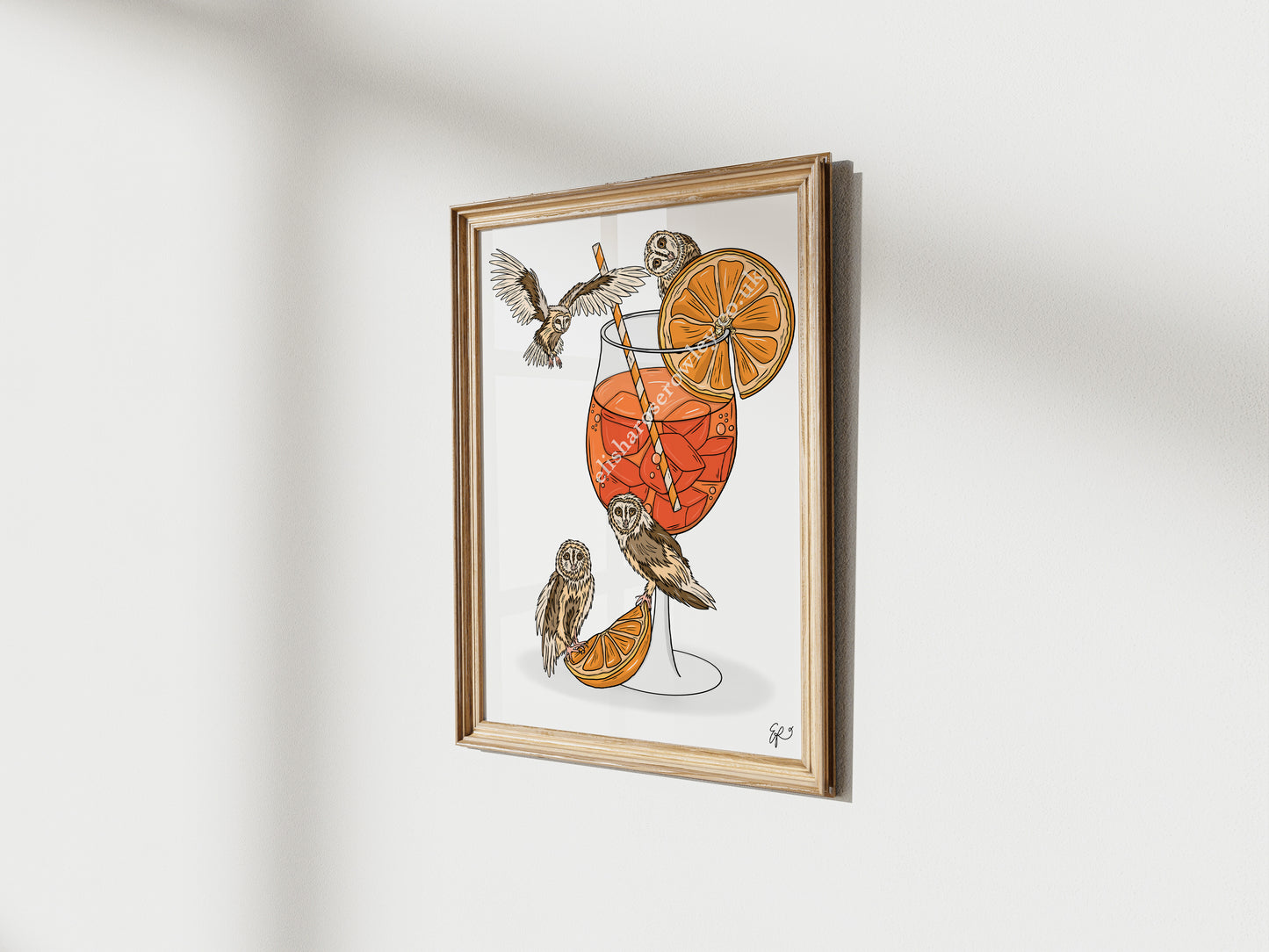 AperOWL Spritz - Hand-drawn and Illustrated Art Print