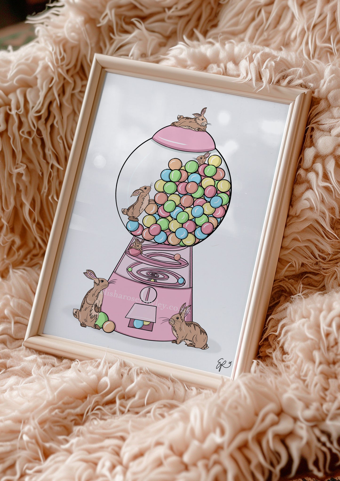 Bubblegum Bunnies - Hand-drawn and Illustrated Print