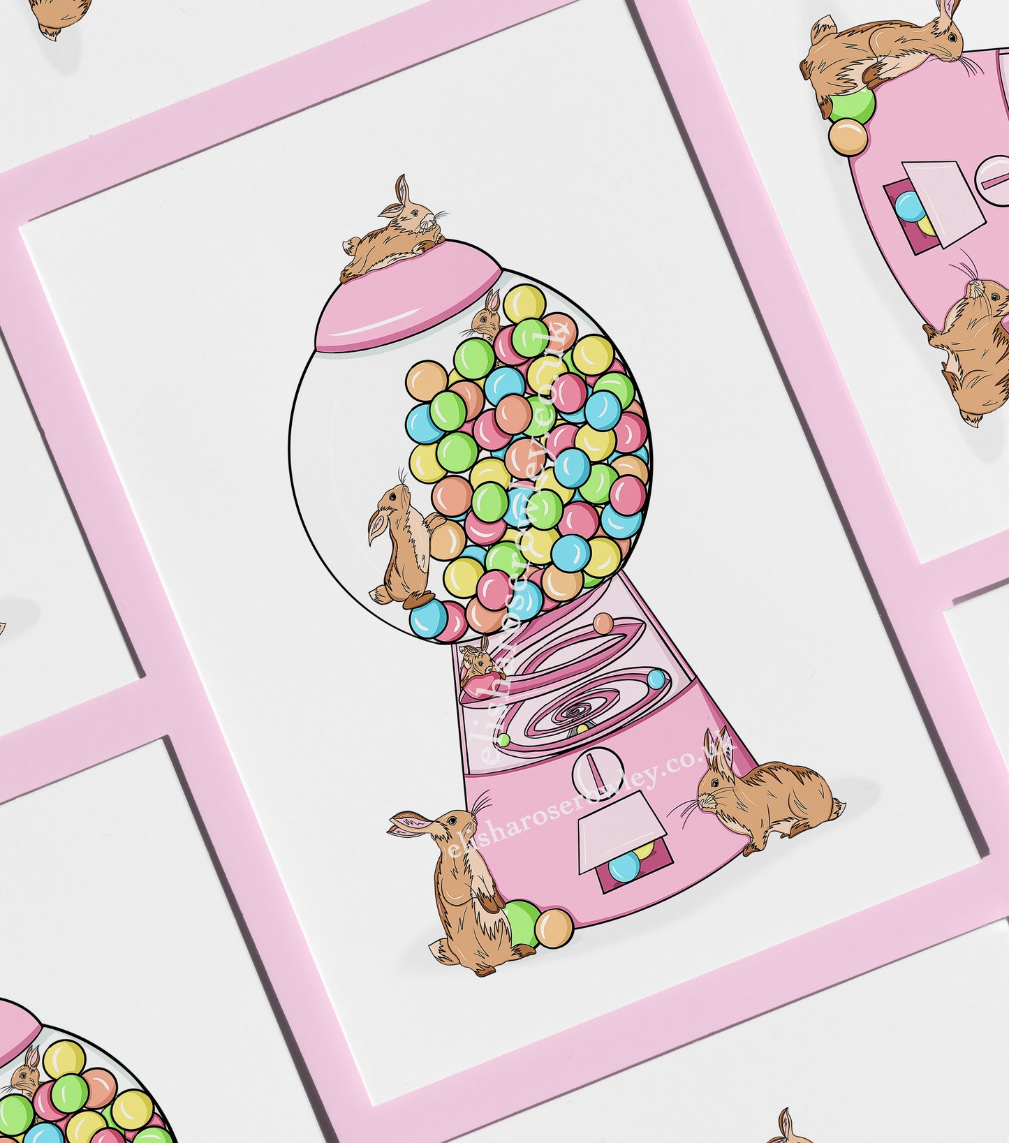 Bubblegum Bunnies Birthday/Easter Greeting Card A5