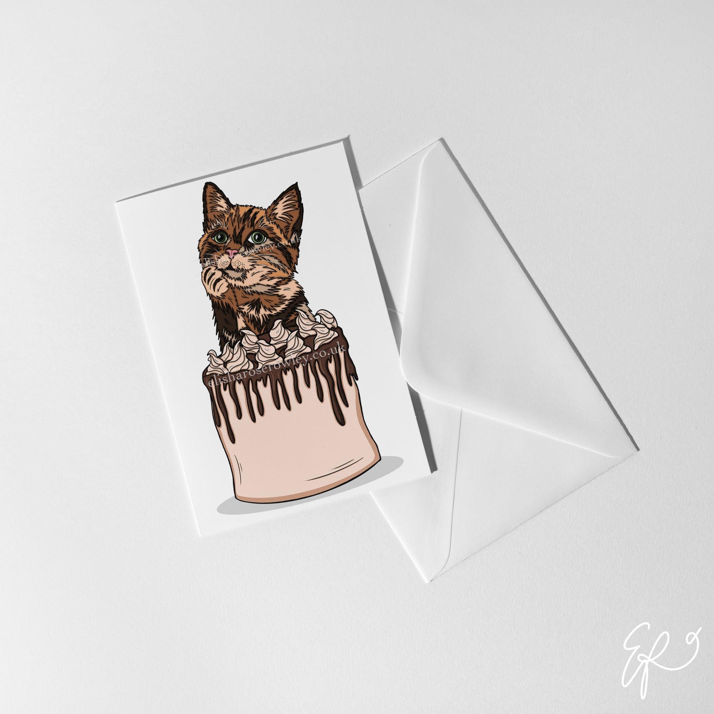 Cat Cake, Birthday/Every-Day Greeting Card A5