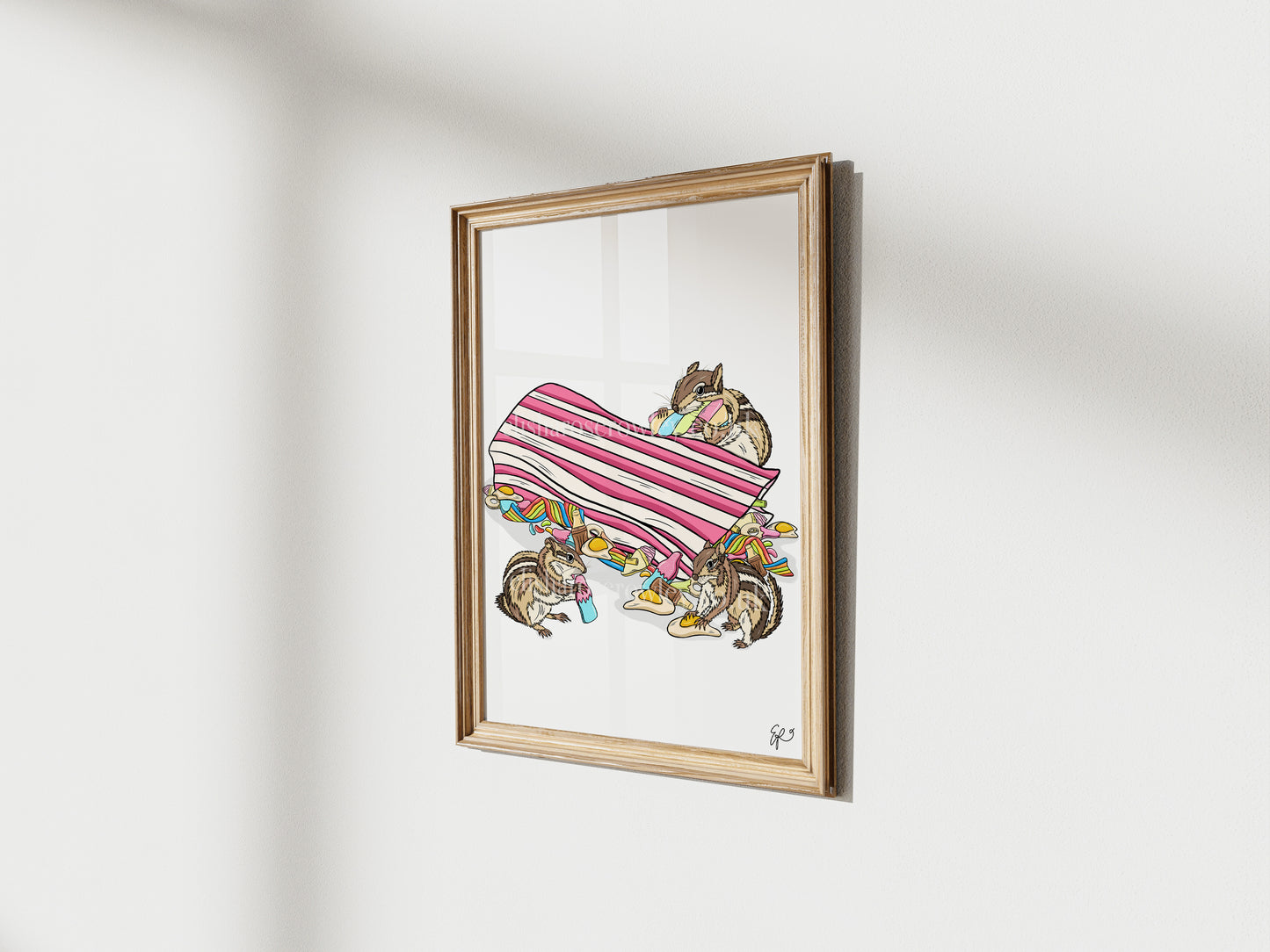 Chip 'N' Mix - Hand-Drawn and Illustrated Art Print, Available in 2 Colours
