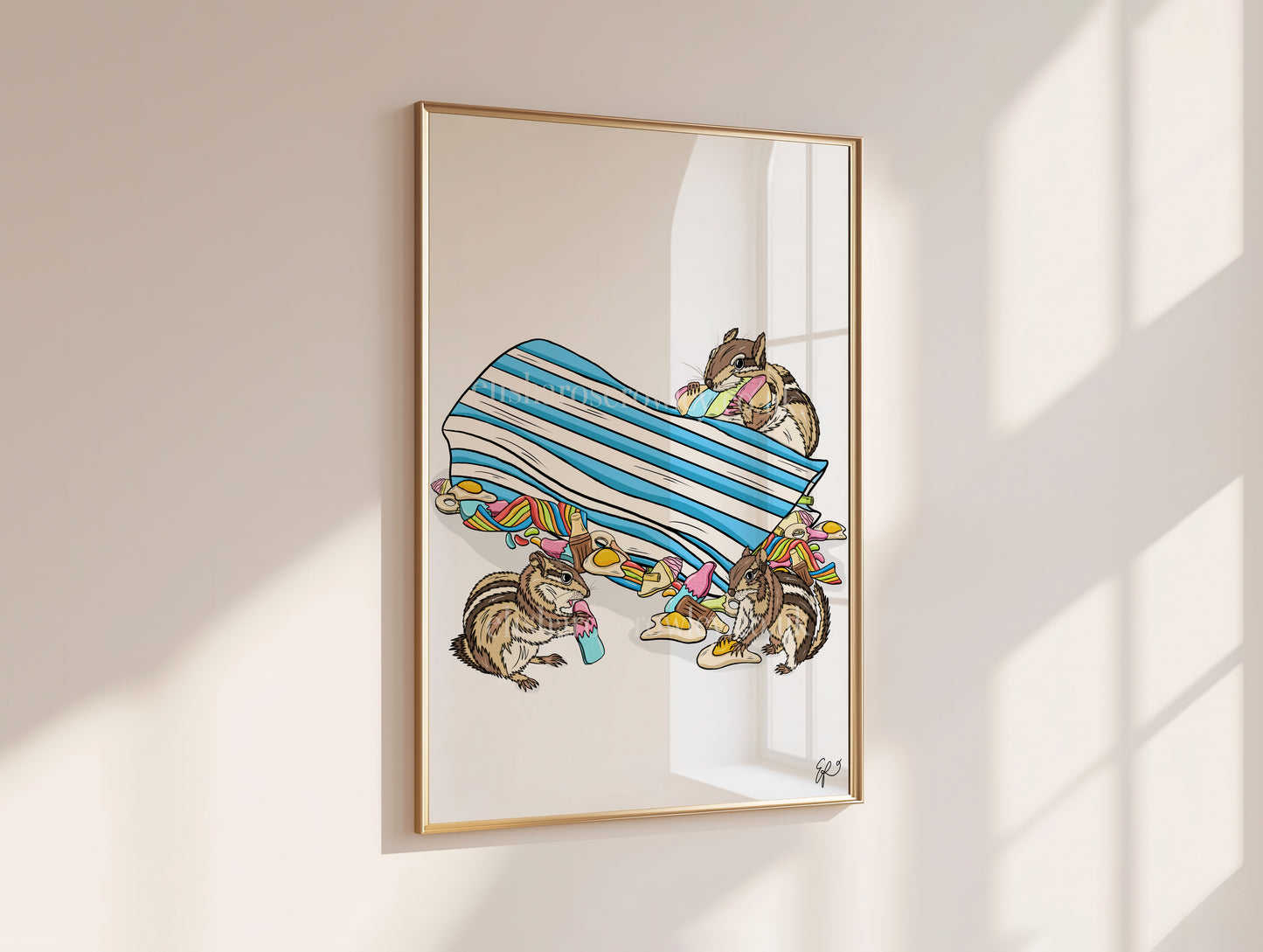 Chip 'N' Mix - Hand-Drawn and Illustrated Art Print, Available in 2 Colours