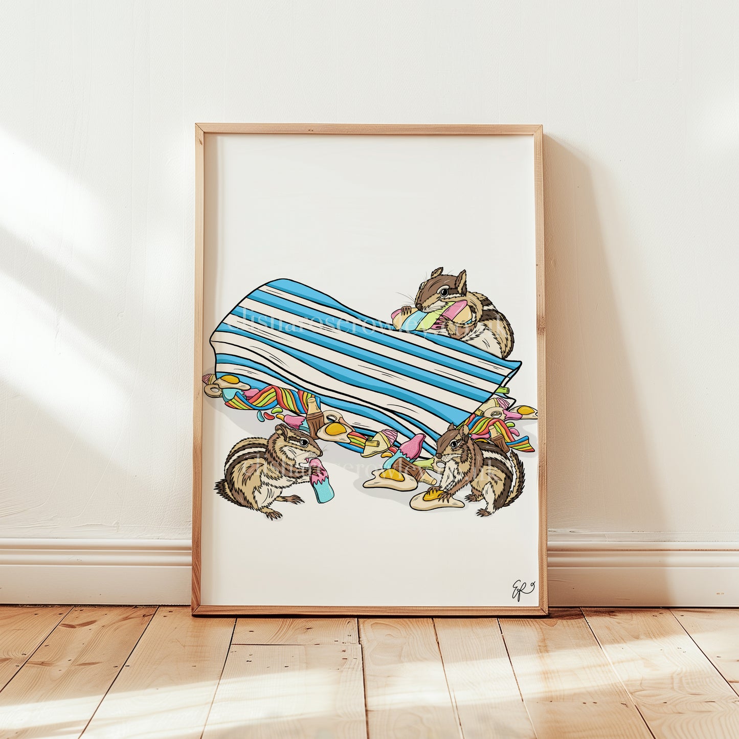 Chip 'N' Mix - Hand-Drawn and Illustrated Art Print, Available in 2 Colours