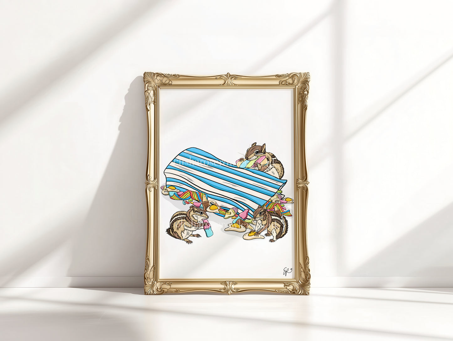 Chip 'N' Mix - Hand-Drawn and Illustrated Art Print, Available in 2 Colours