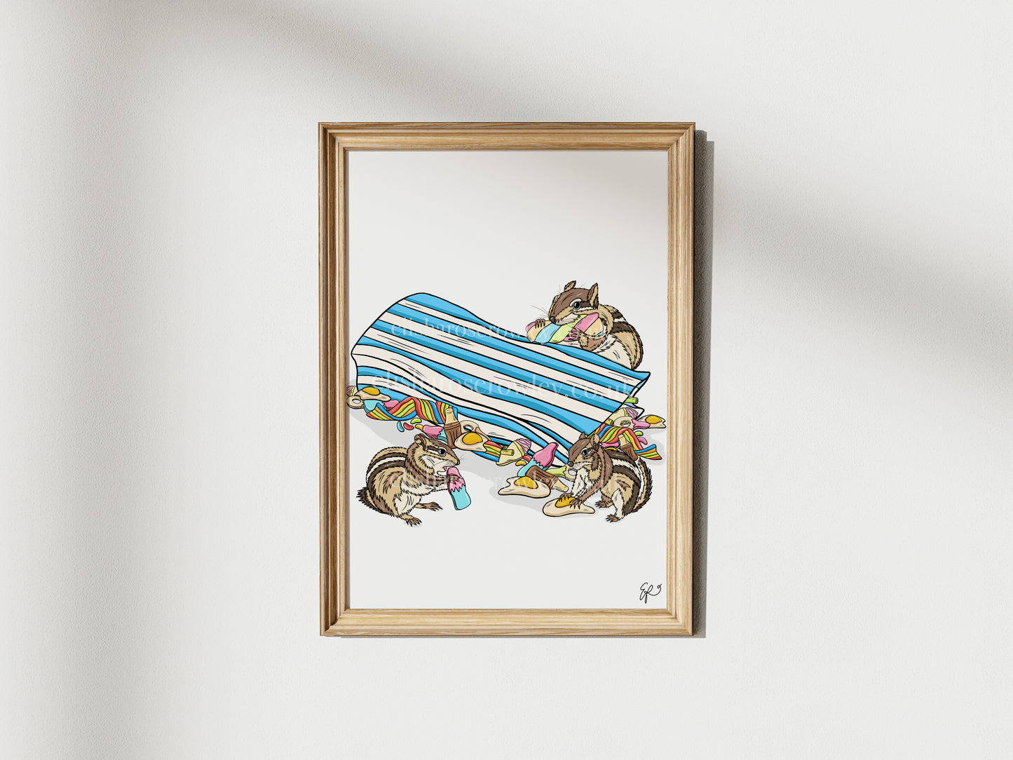 Chip 'N' Mix - Hand-Drawn and Illustrated Art Print, Available in 2 Colours