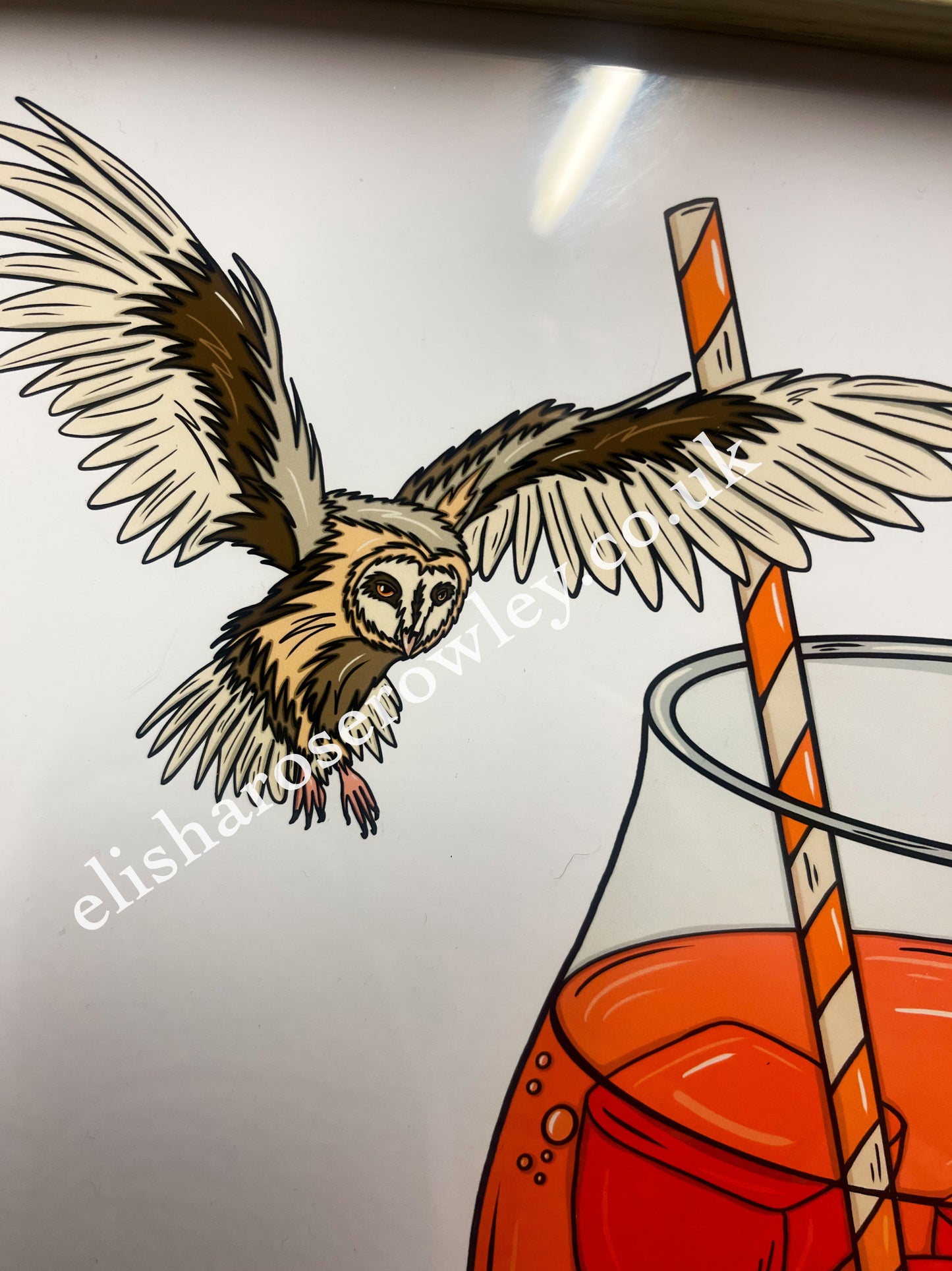 AperOWL Spritz - Hand-drawn and Illustrated Art Print