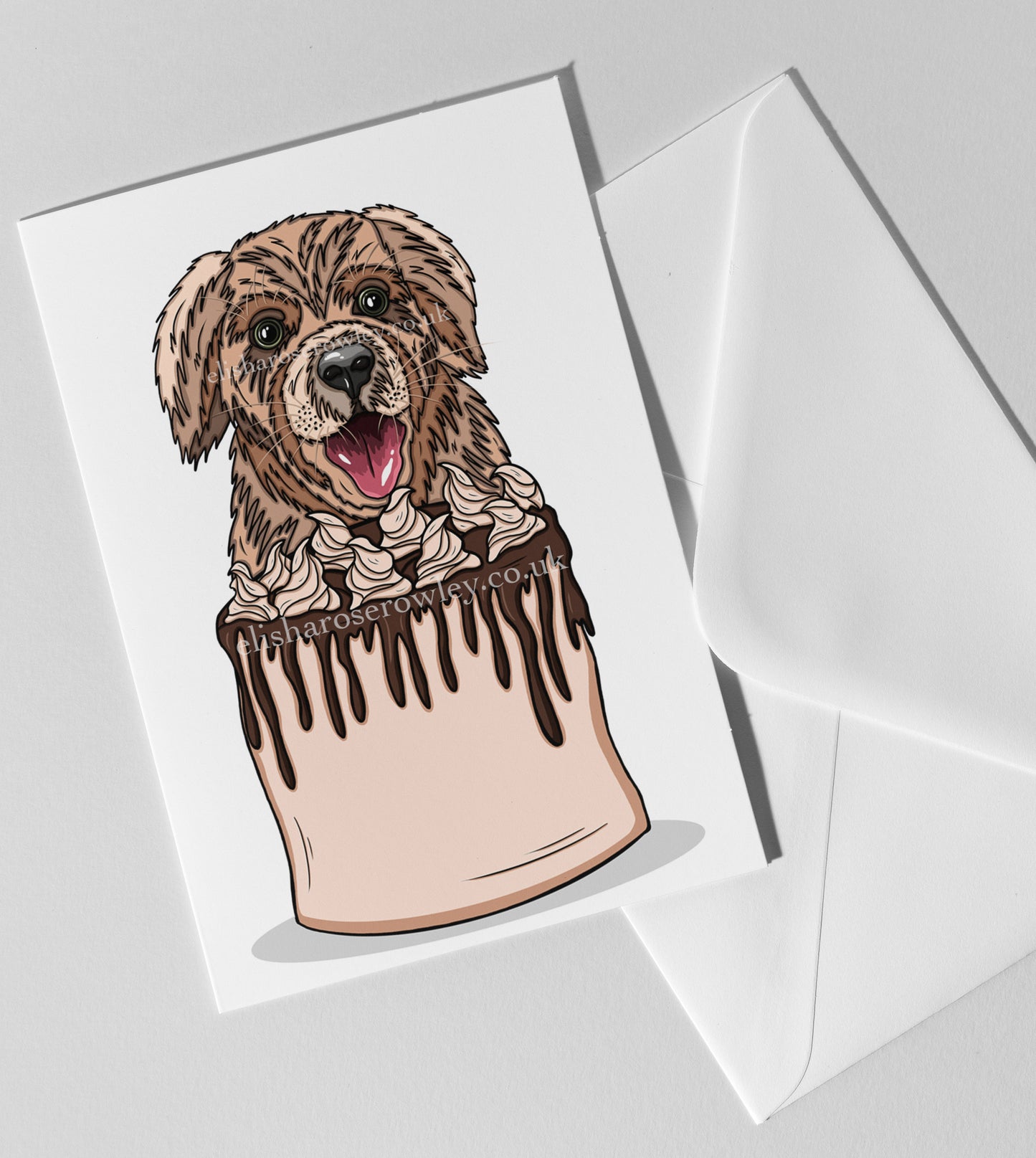 Dog Cake, Birthday/Every-Day Greeting Card A5