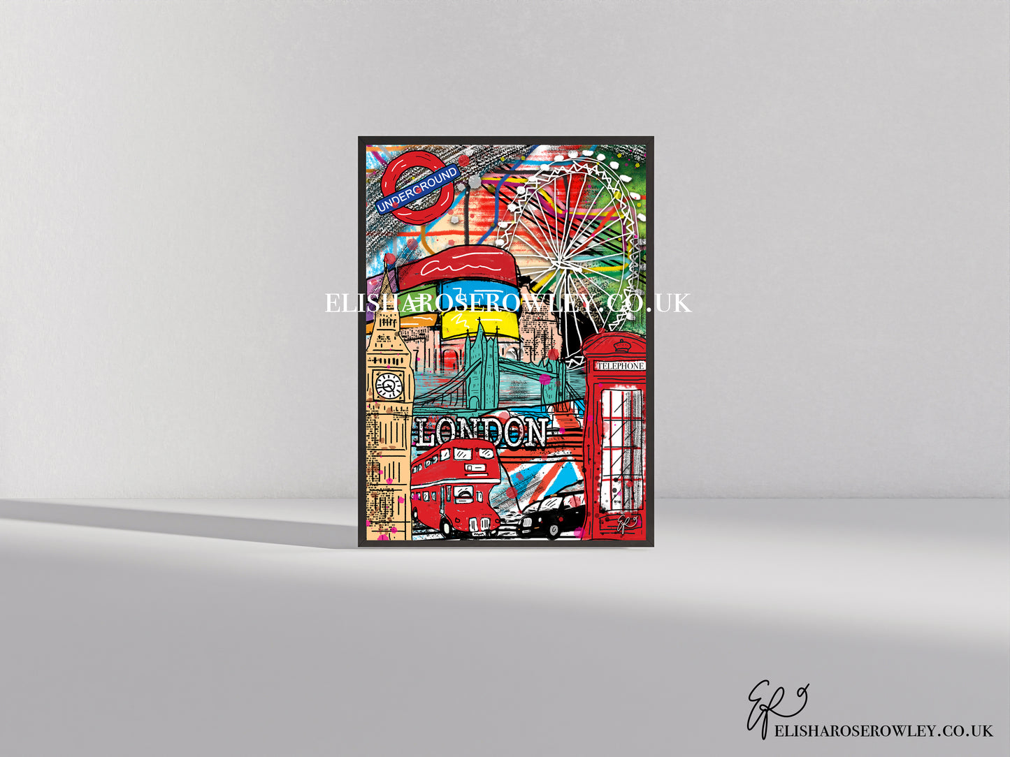 London Hand-drawn and Illustrated Art Print