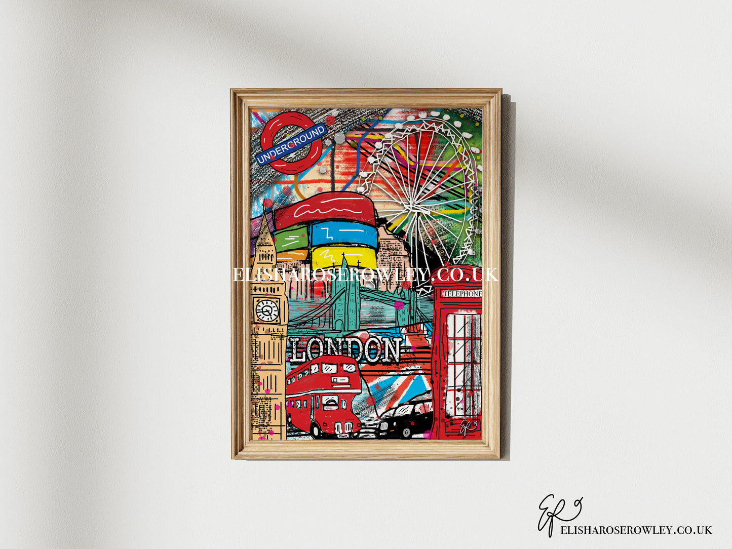 London Hand-drawn and Illustrated Art Print