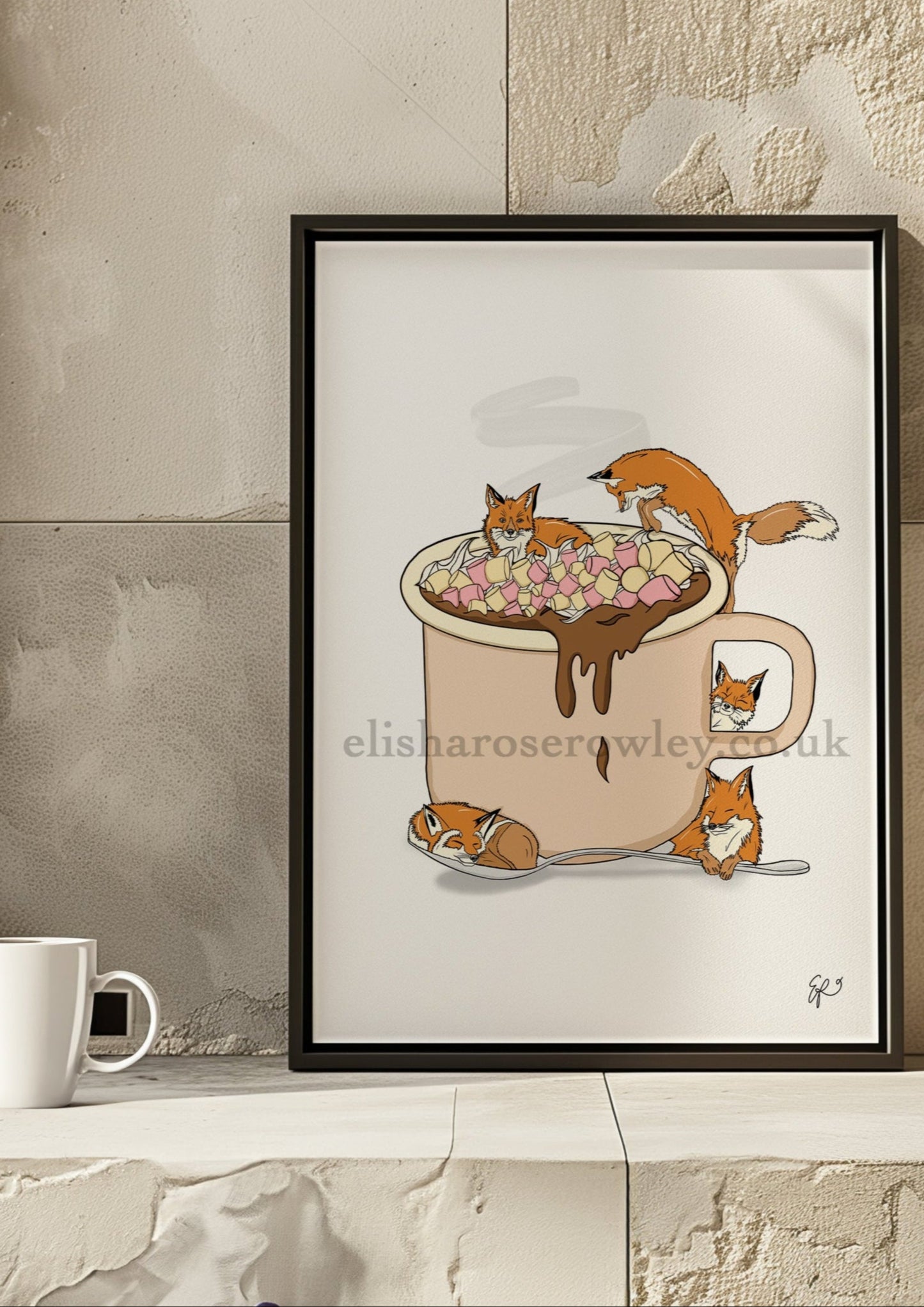 Fox Chocolate - Hand-drawn and Illustrated Art Print