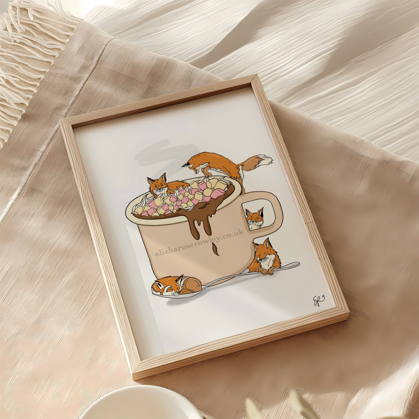 Fox Chocolate - Hand-drawn and Illustrated Art Print