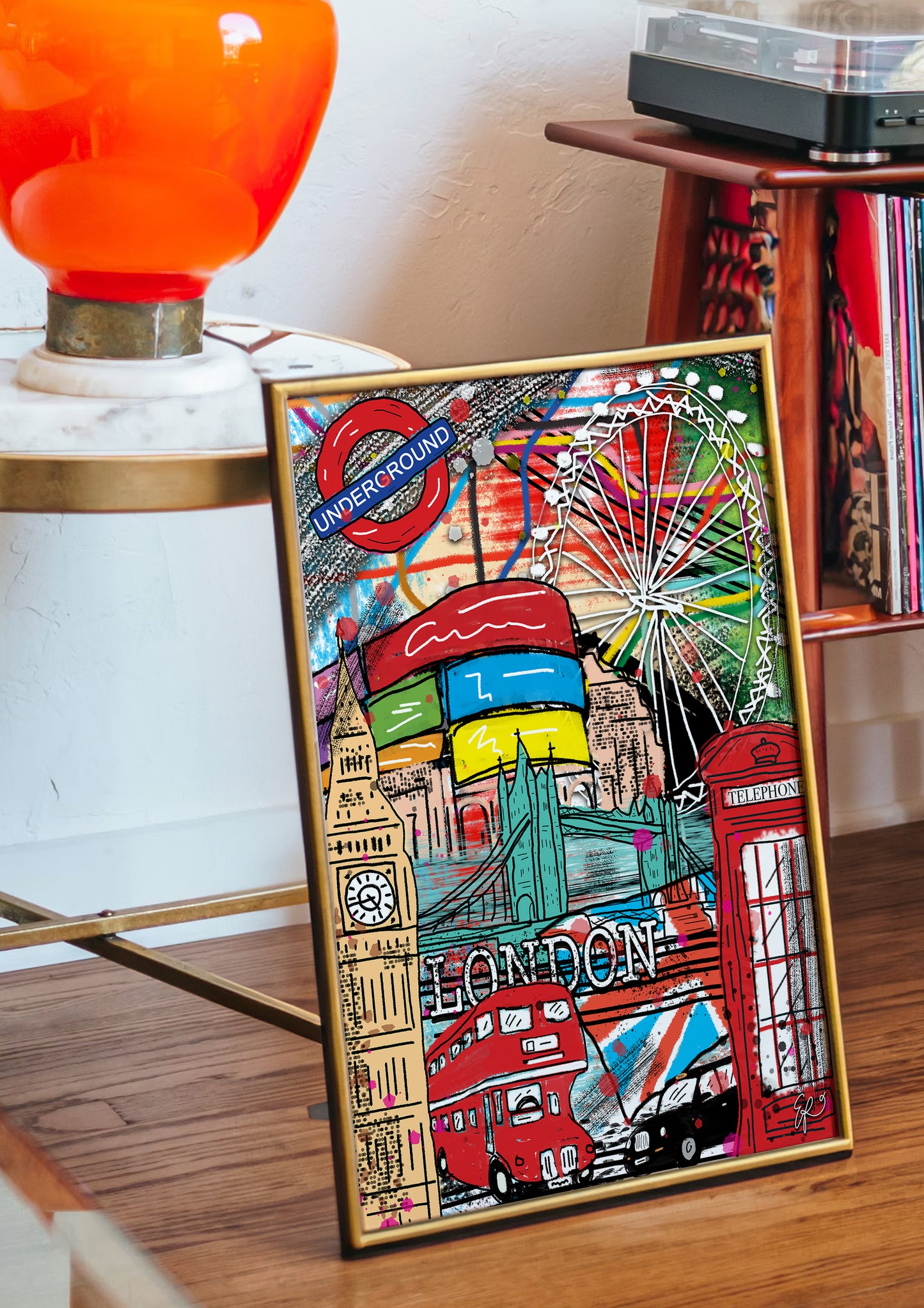 London Hand-drawn and Illustrated Art Print