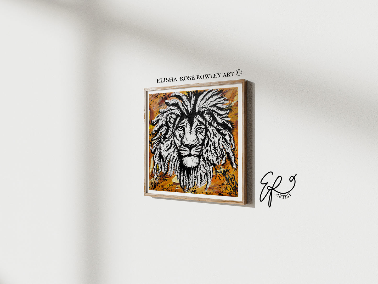 Lion Original Art Print, Wildlife Collection 10x10