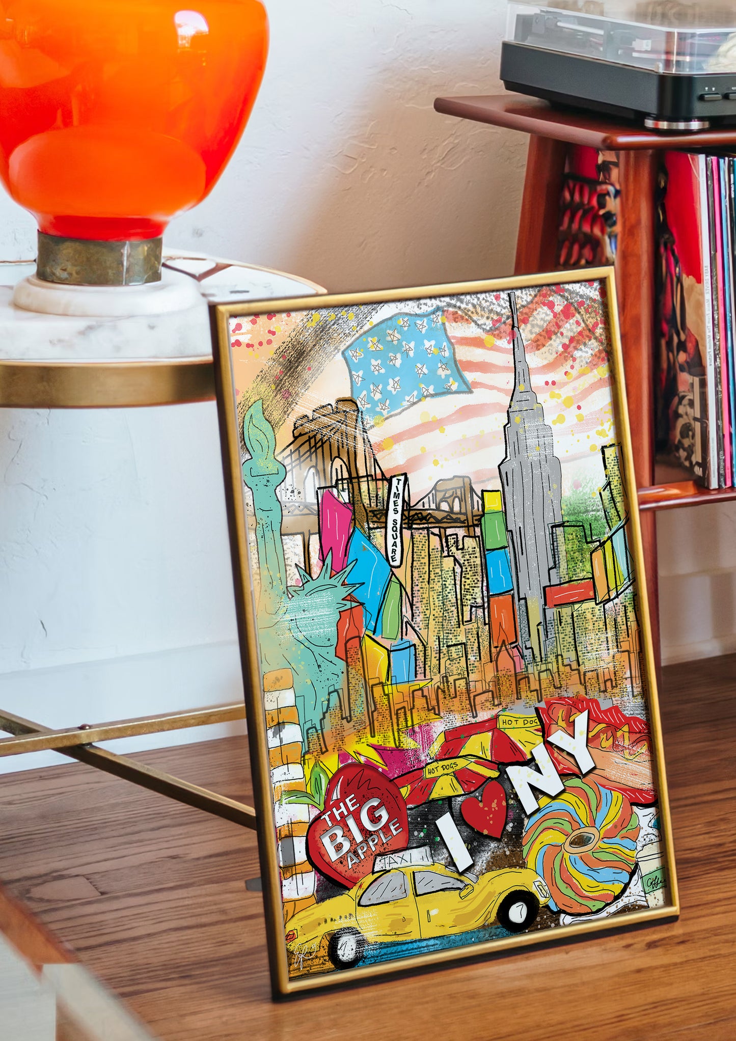 New York City Hand-drawn and Illustrated Art Print