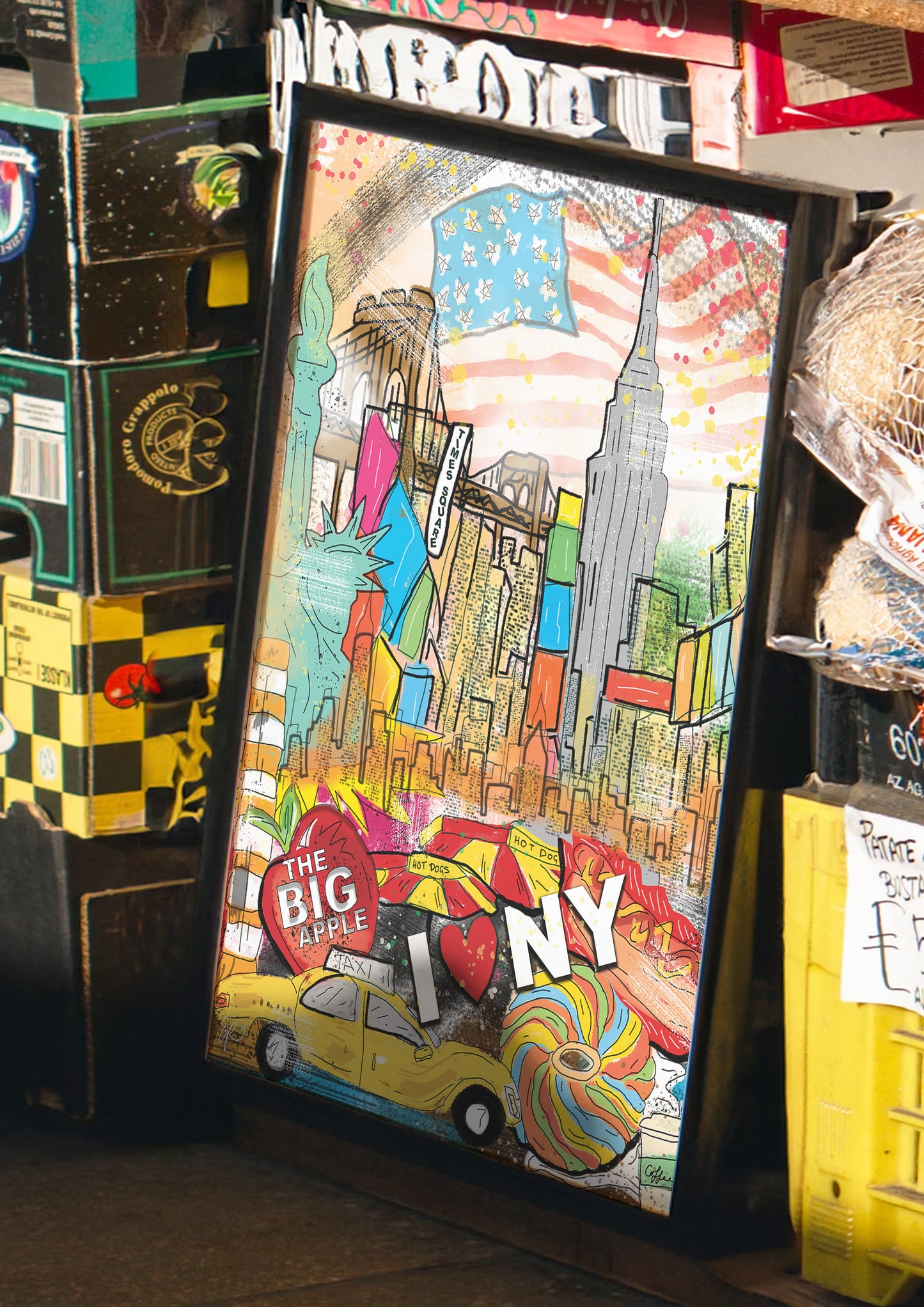 New York City Hand-drawn and Illustrated Art Print