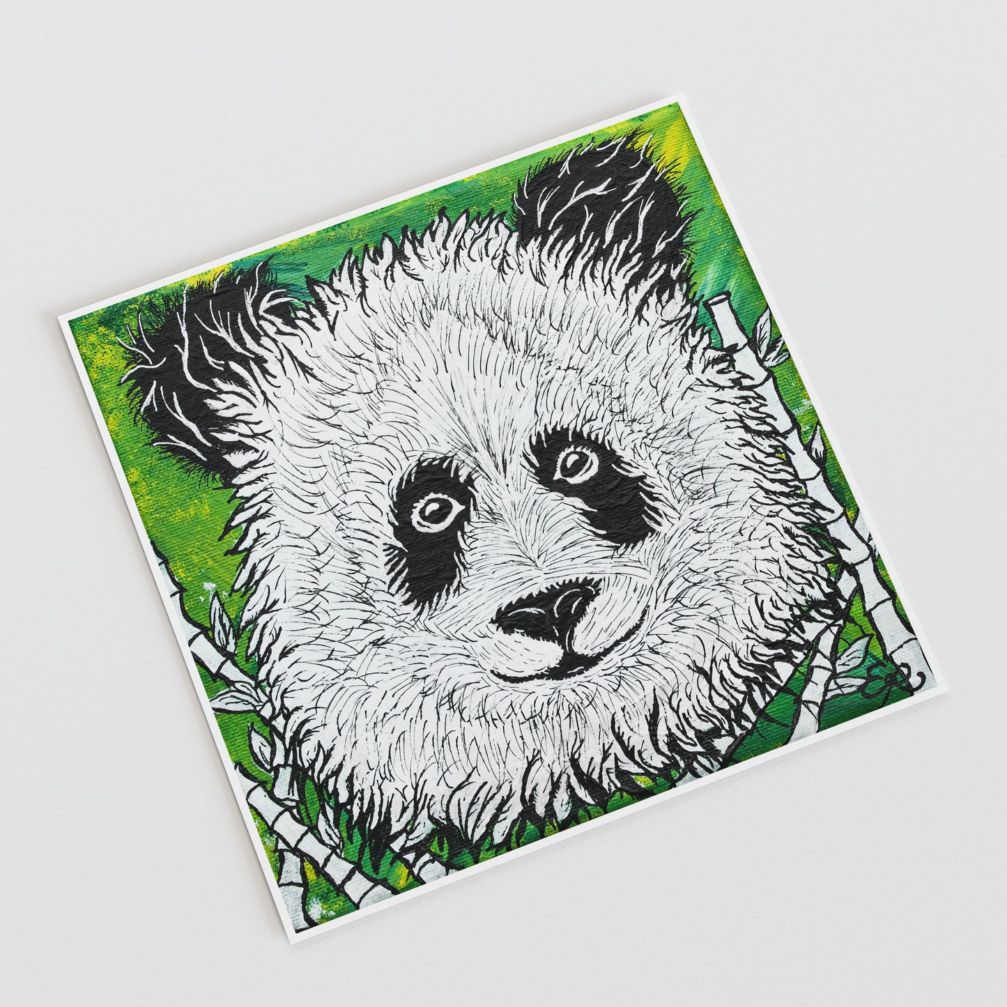 Panda Original Art Print, Wildlife Collection, 10x10