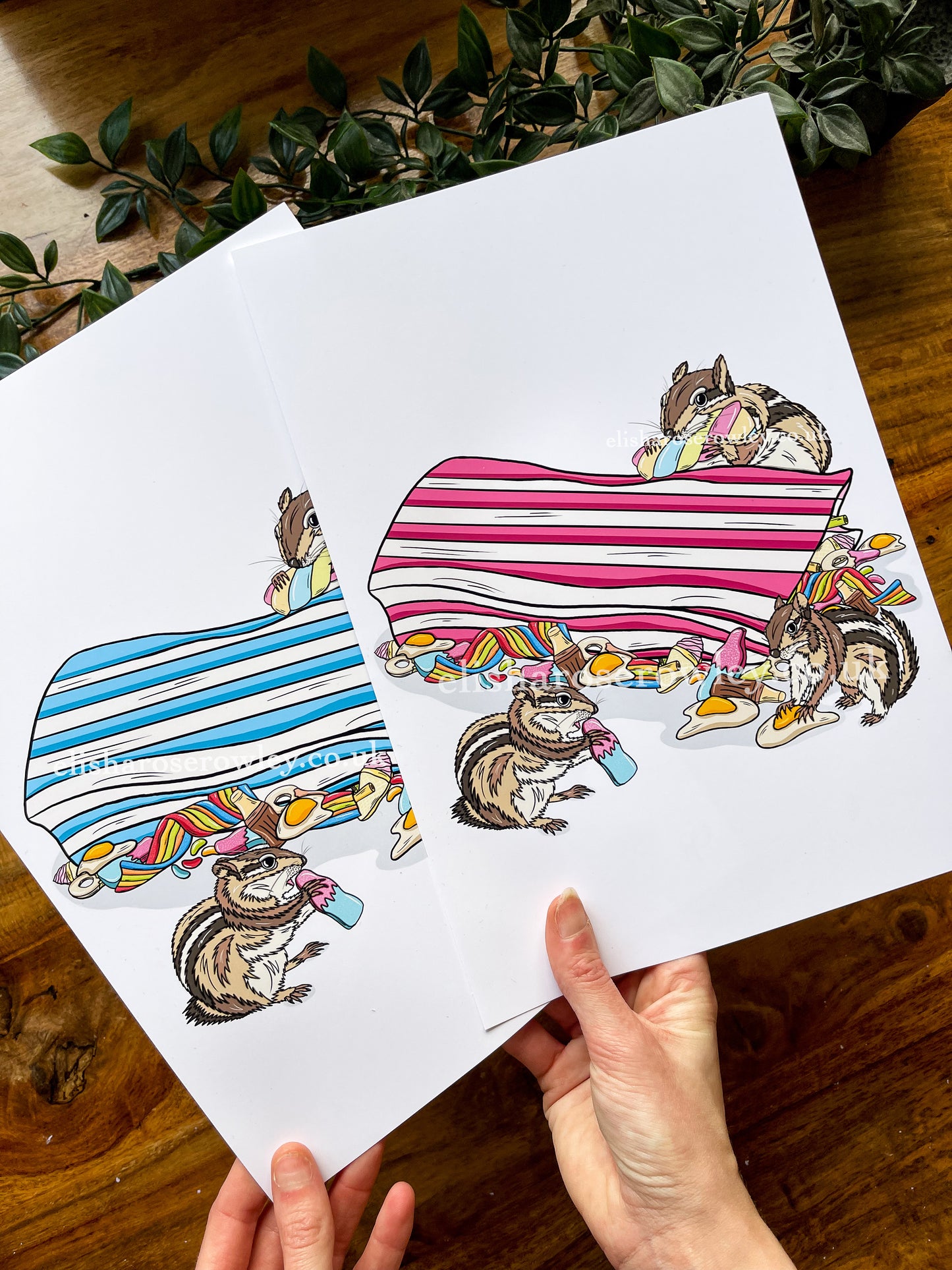 Chip 'N' Mix - Hand-Drawn and Illustrated Art Print, Available in 2 Colours