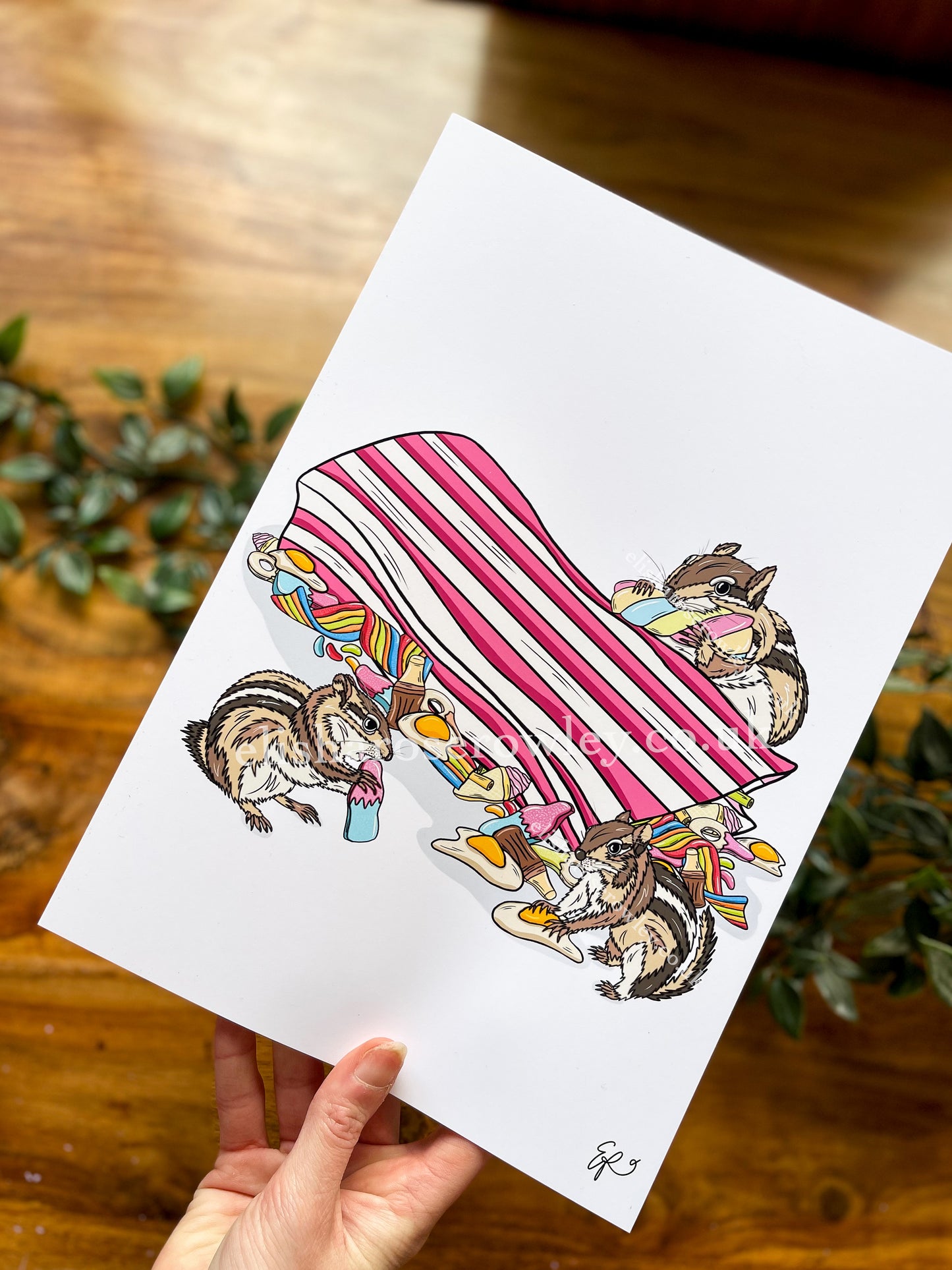 Chip 'N' Mix - Hand-Drawn and Illustrated Art Print, Available in 2 Colours