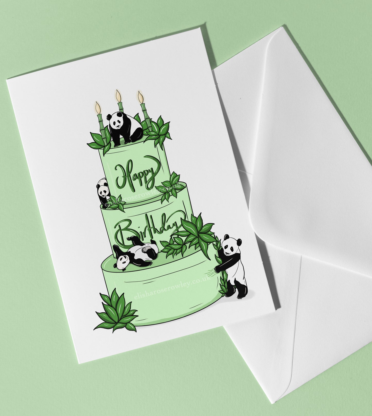 Birthday Pandas! Birthday Greeting Card A5