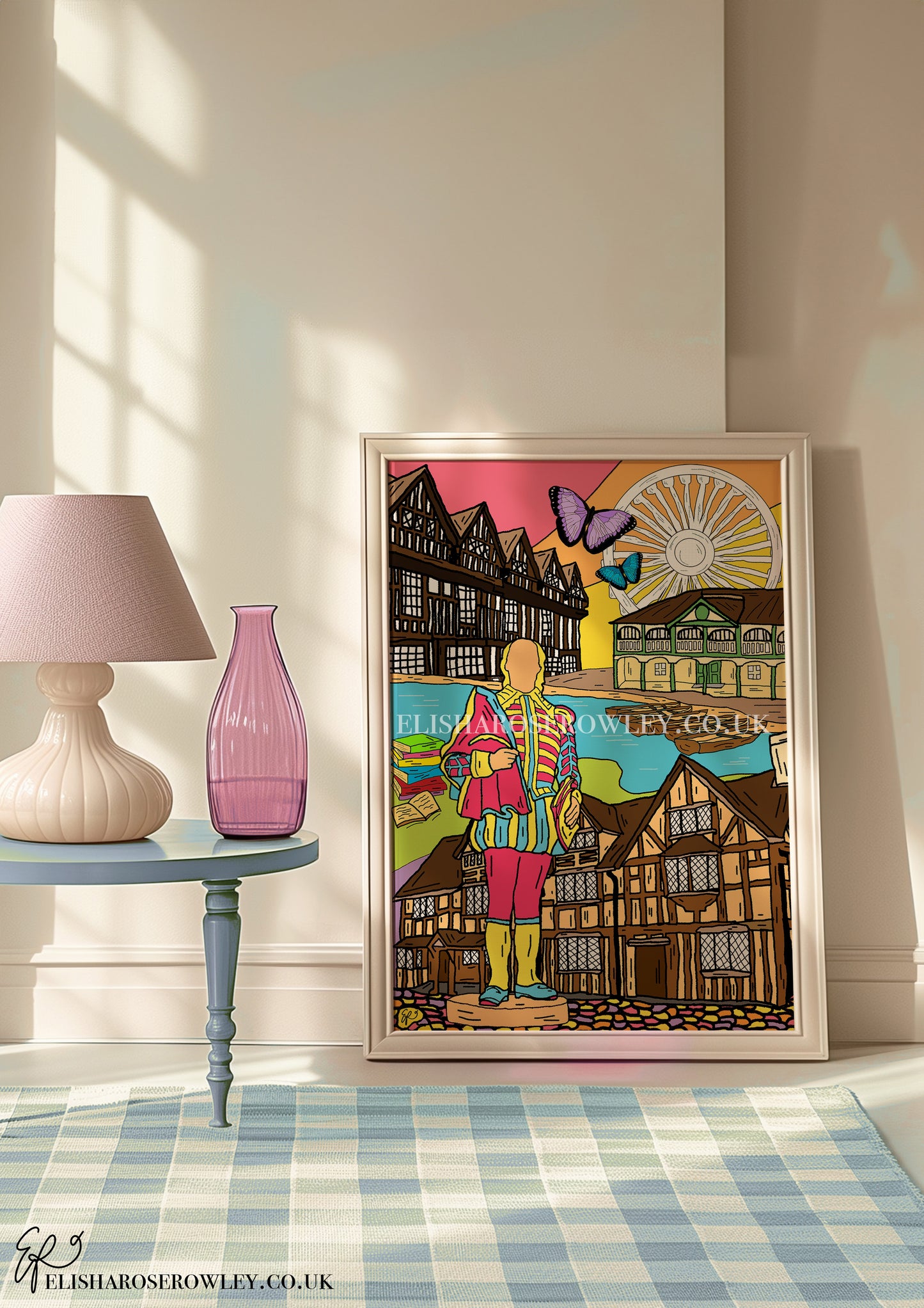 Stratford Upon Avon Hand-Drawn and Illustrated Art Print