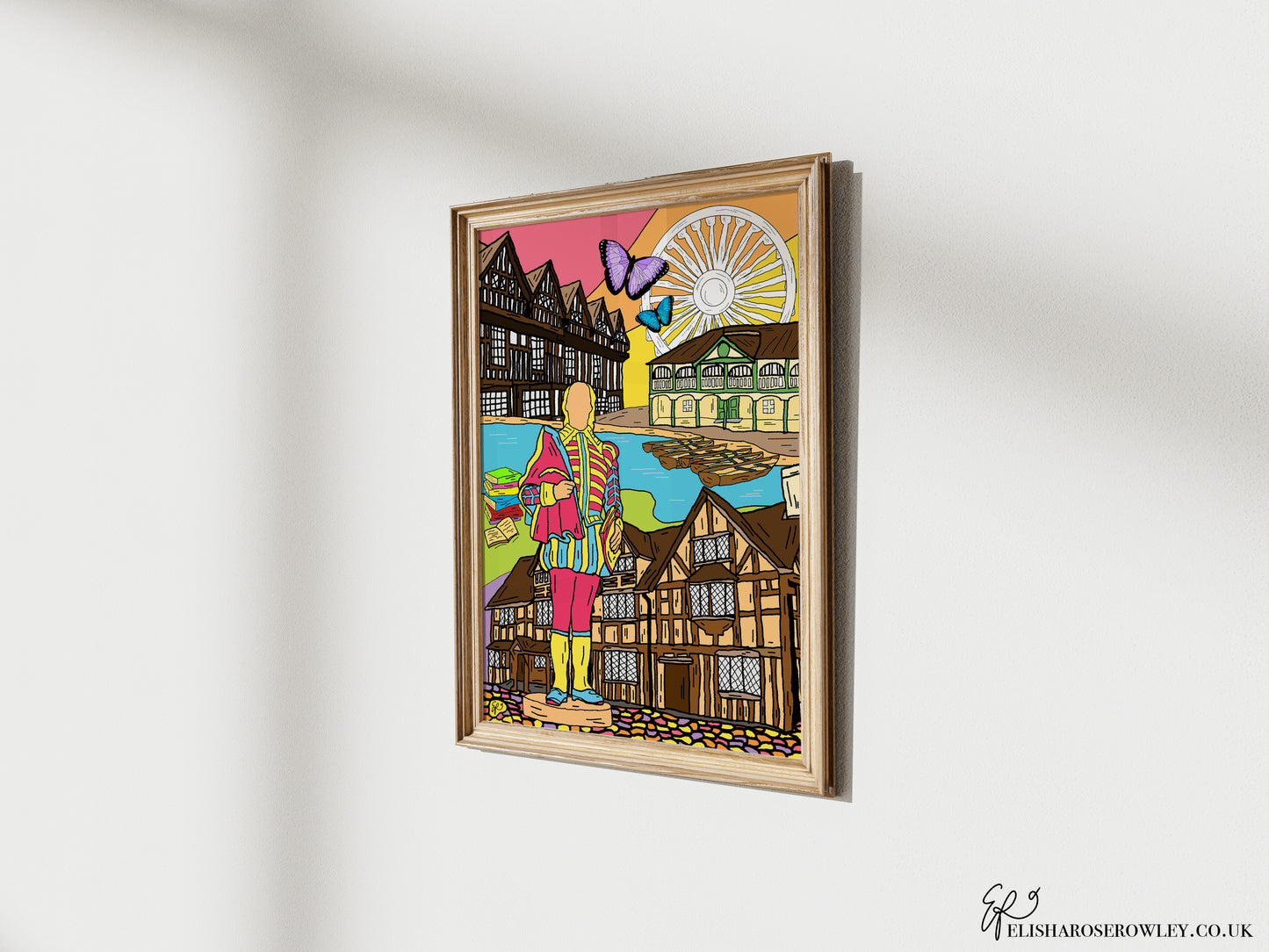 Stratford Upon Avon Hand-Drawn and Illustrated Art Print