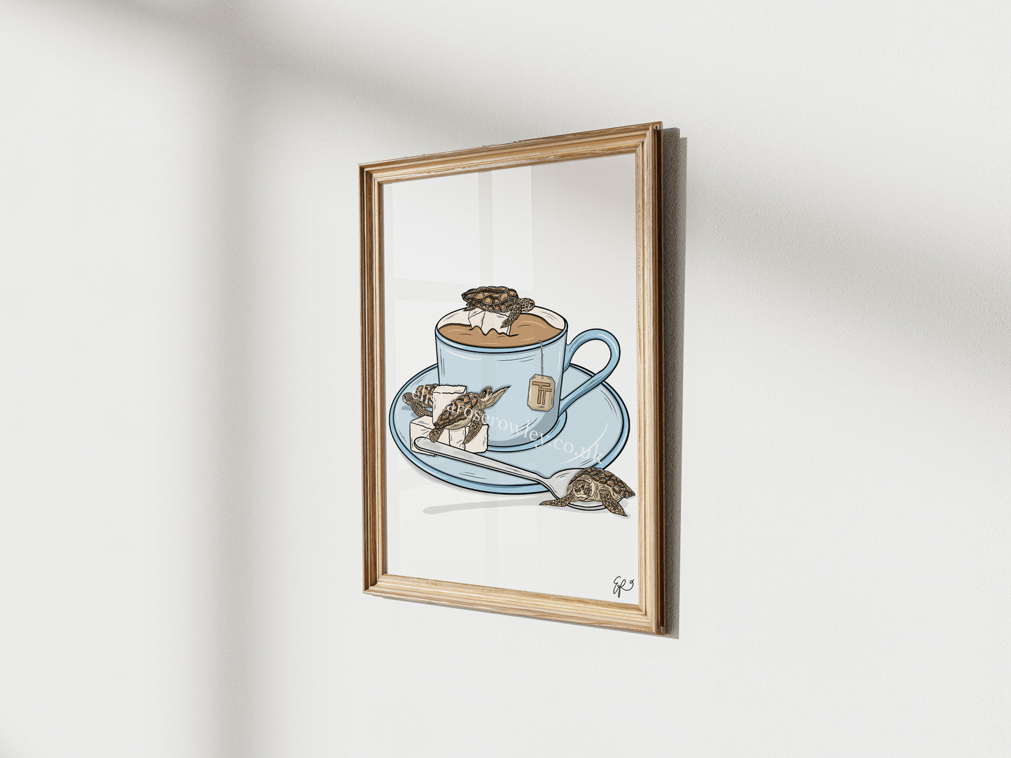 Turtle Tea - Hand-Drawn and Illustrated Art Print