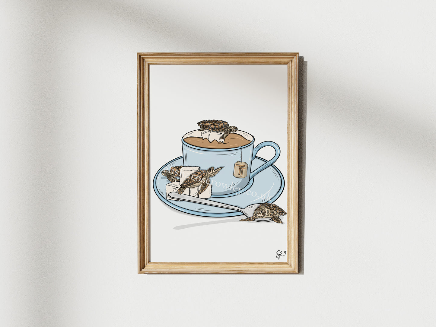 Turtle Tea - Hand-Drawn and Illustrated Art Print
