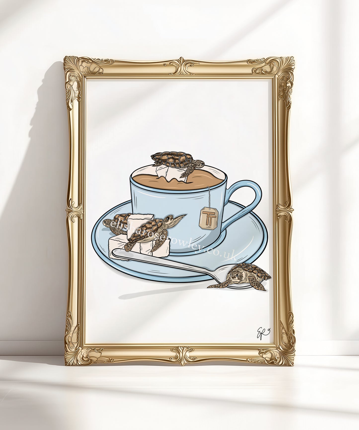 Turtle Tea - Hand-Drawn and Illustrated Art Print