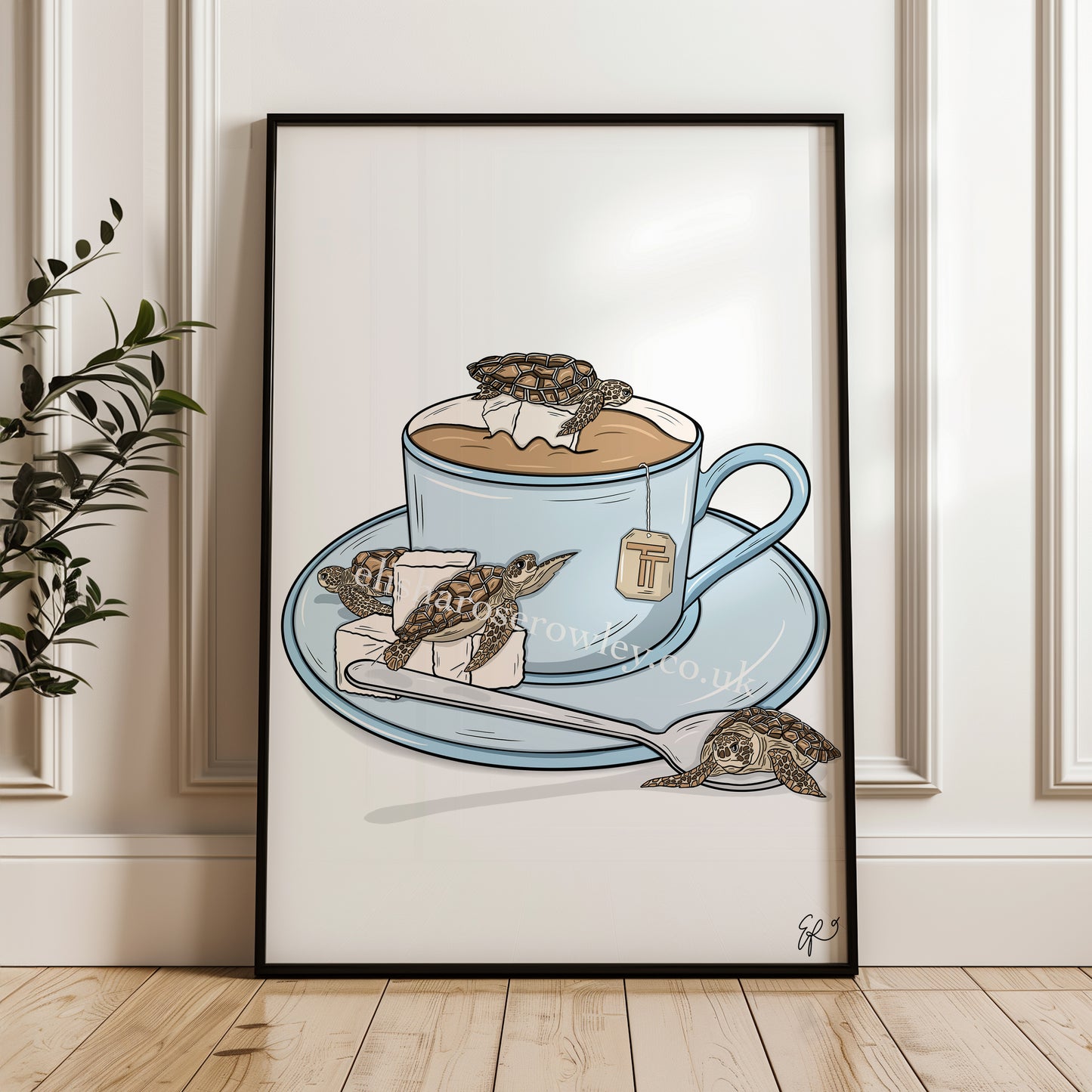 Turtle Tea - Hand-Drawn and Illustrated Art Print