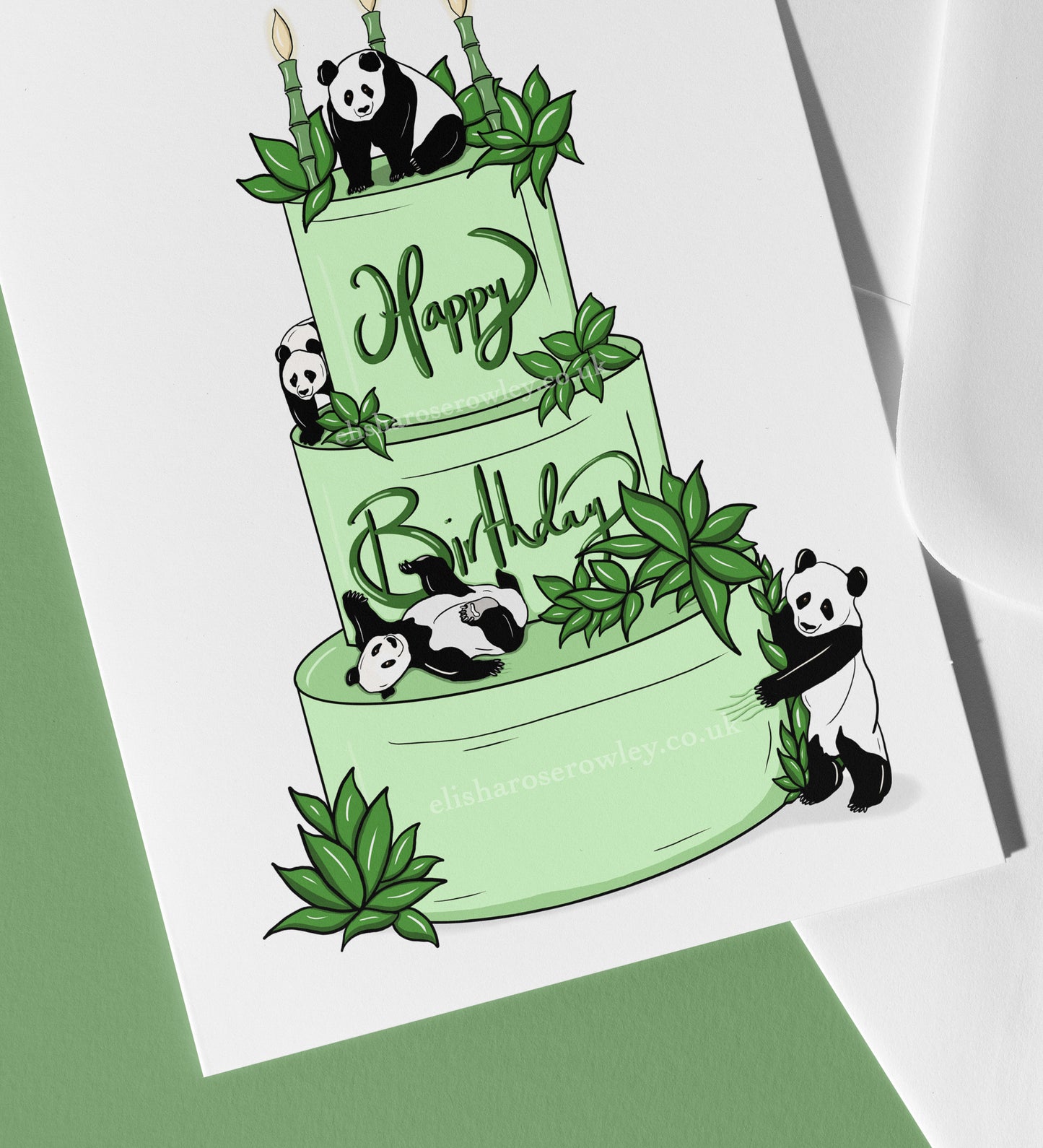 Birthday Pandas! Birthday Greeting Card A5