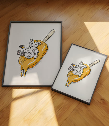 Polar Pop! - Ice Cream Summer Animal Art Print