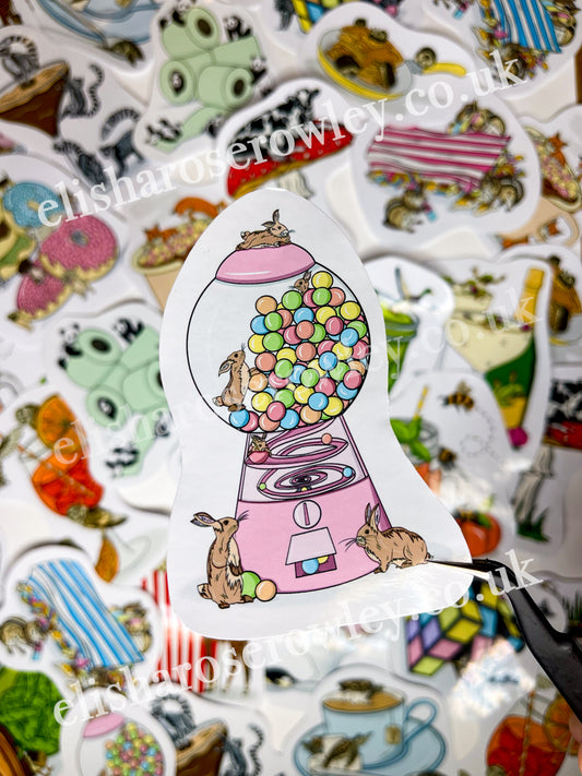 Bubblegum Bunnies Sticker - 'Unexpected Pairings'