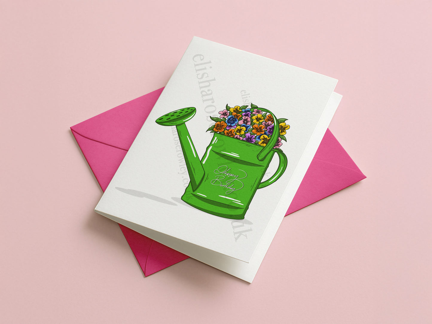 Pansies Springtime Floral Greeting Card - Blank/Birthday/Mother's Day