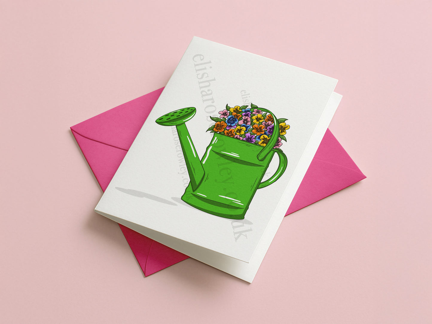 Pansies Springtime Floral Greeting Card - Blank/Birthday/Mother's Day