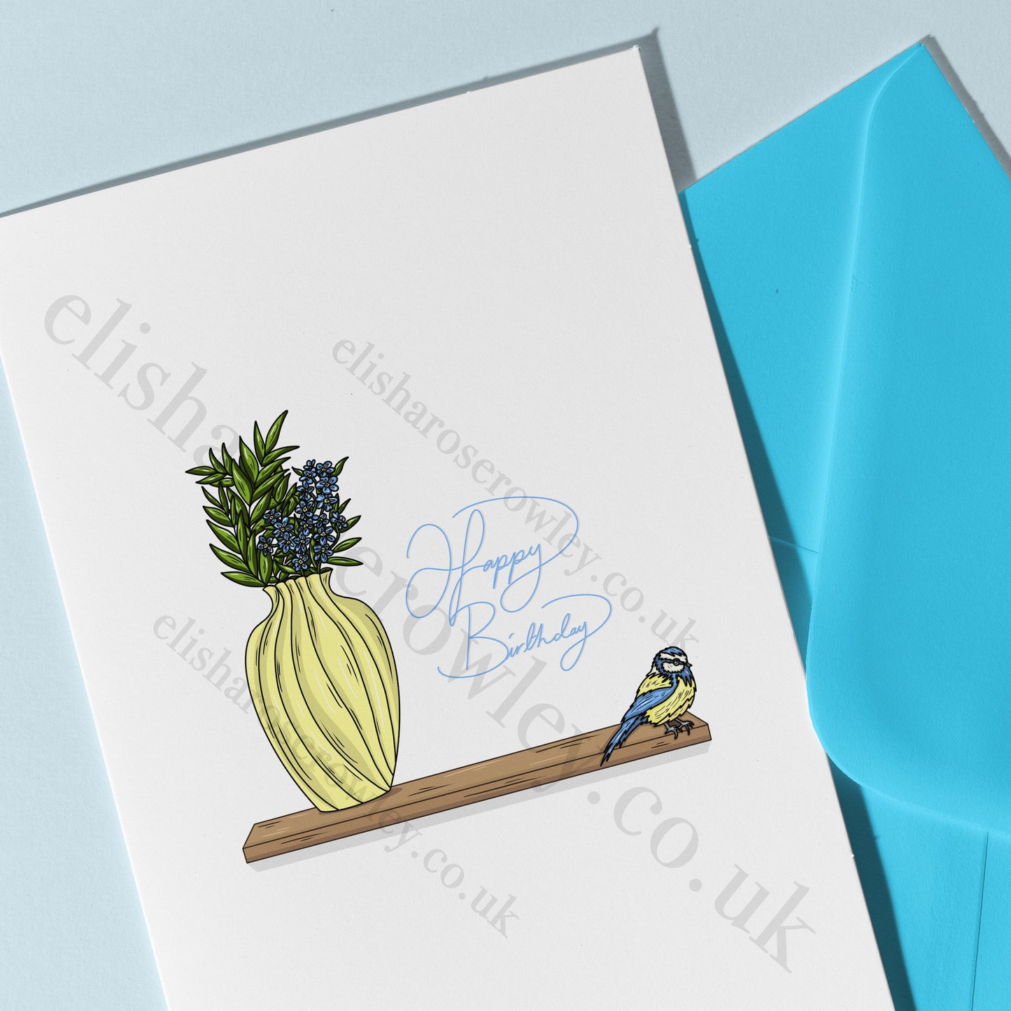 Forget-Me-Not Springtime Floral Greeting Card - Blank/Birthday/Mother's Day