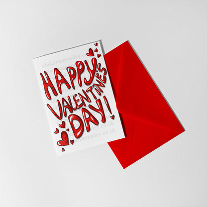 'Happy Valentine's Day' Card! Hand-Drawn and Illustrated Card, A6 or A5