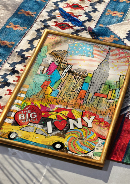 New York City Hand-drawn and Illustrated Art Print