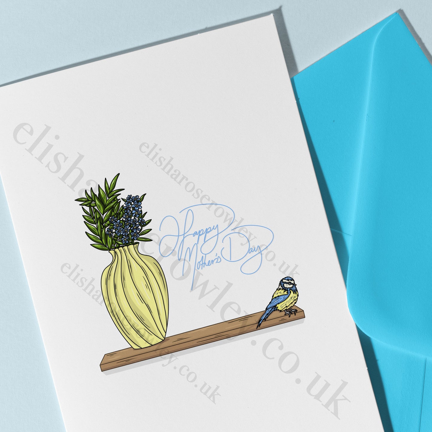 Forget-Me-Not Springtime Floral Greeting Card - Blank/Birthday/Mother's Day