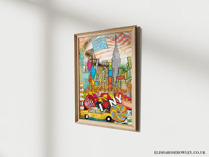 New York City Hand-drawn and Illustrated Art Print