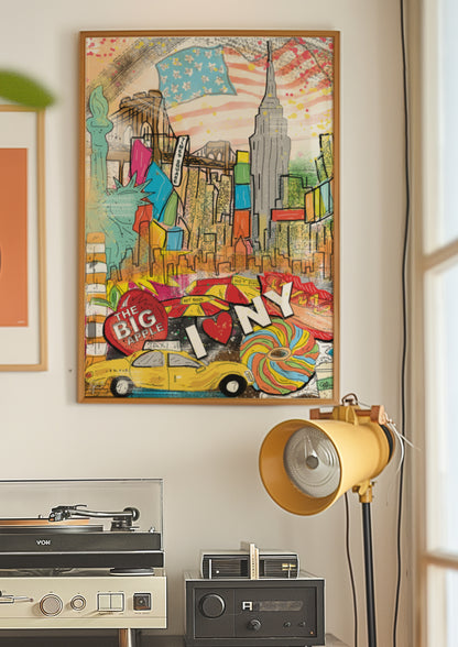 New York City Hand-drawn and Illustrated Art Print