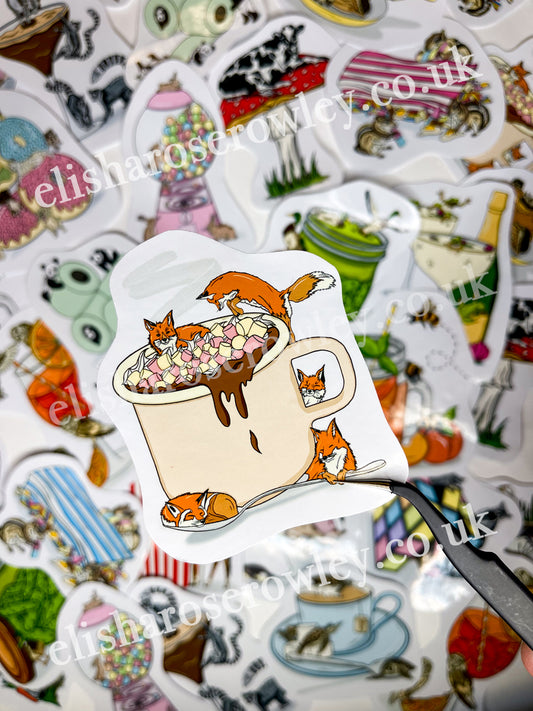 Fox Chocolate Sticker - 'Unexpected Pairings'