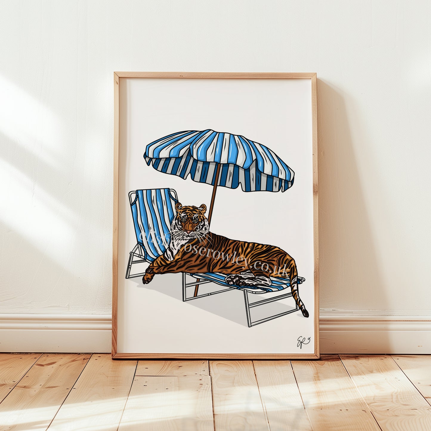Sunshine and Stripes! Summer Animal Art Print