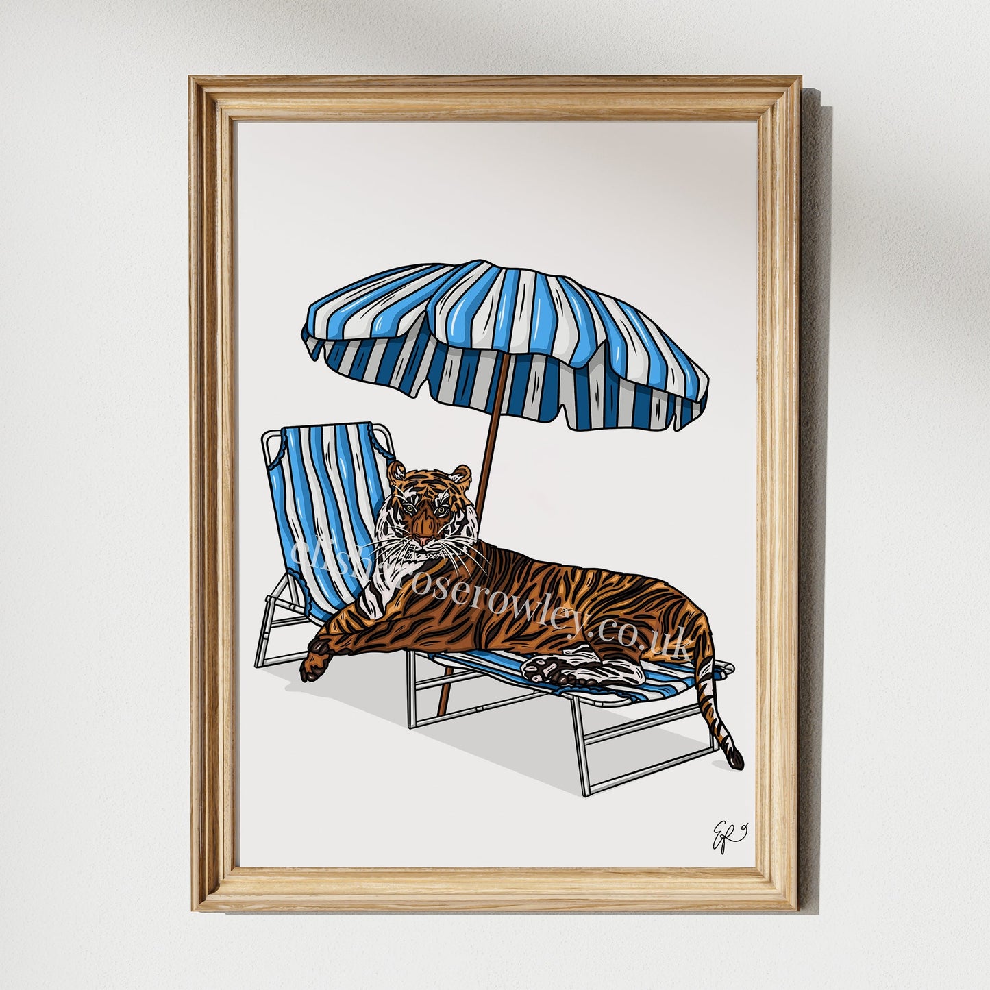 Sunshine and Stripes! Summer Animal Art Print